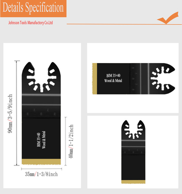 35mm 1-3/8 "Bi-Metal Titanium Coated Oscillating Multi Tool Saw Blade Για το μέταλλο νυχή ξύλο πλαστικό κόψιμο