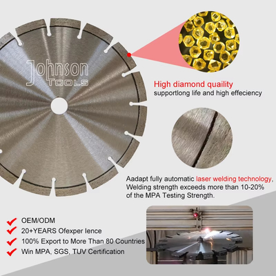 16 ίντσα 400mm στροβιλο στροβιλο τμήμα λεπίδων πριονιών διαμαντιών συγκεκριμένο