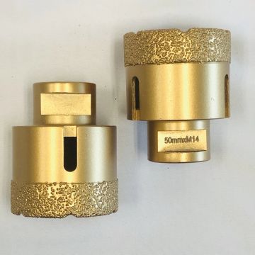 4pcs M14 50mm συγκολλημένη κενό ελάχιστη σμίλευση κομματιών τρυπανιών εργαλείων διαμαντιών