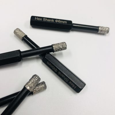Κεραμίδας Τρύπα Είδε 6mm Hex Shank Διαμαντένιο Κέντρο τρυπάνι Bits για πορσελάνη
