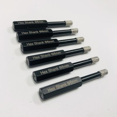 Κεραμίδας Τρύπα Είδε 6mm Hex Shank Διαμαντένιο Κέντρο τρυπάνι Bits για πορσελάνη