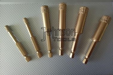 5mm - 35mm συγκολλημένη κενό διαμαντιών πυρήνων τρυπανιών κομματιών κνήμη απελευθέρωσης δεκαεξαδικού γρήγορη