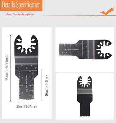 οι πολυ λεπίδες πριονιών σκοπού 20*40mm HCS απελευθερώνουν γρήγορα τη σύνδεση